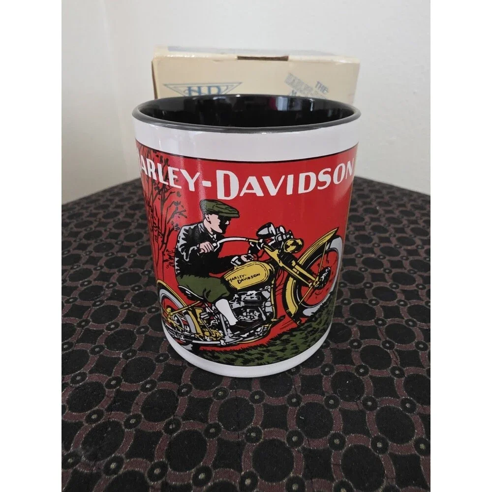 Vintage 1993 HARLEY-DAVIDSON Ceramic Coffee Mug 16oz OfficialLicensedProduct NiB